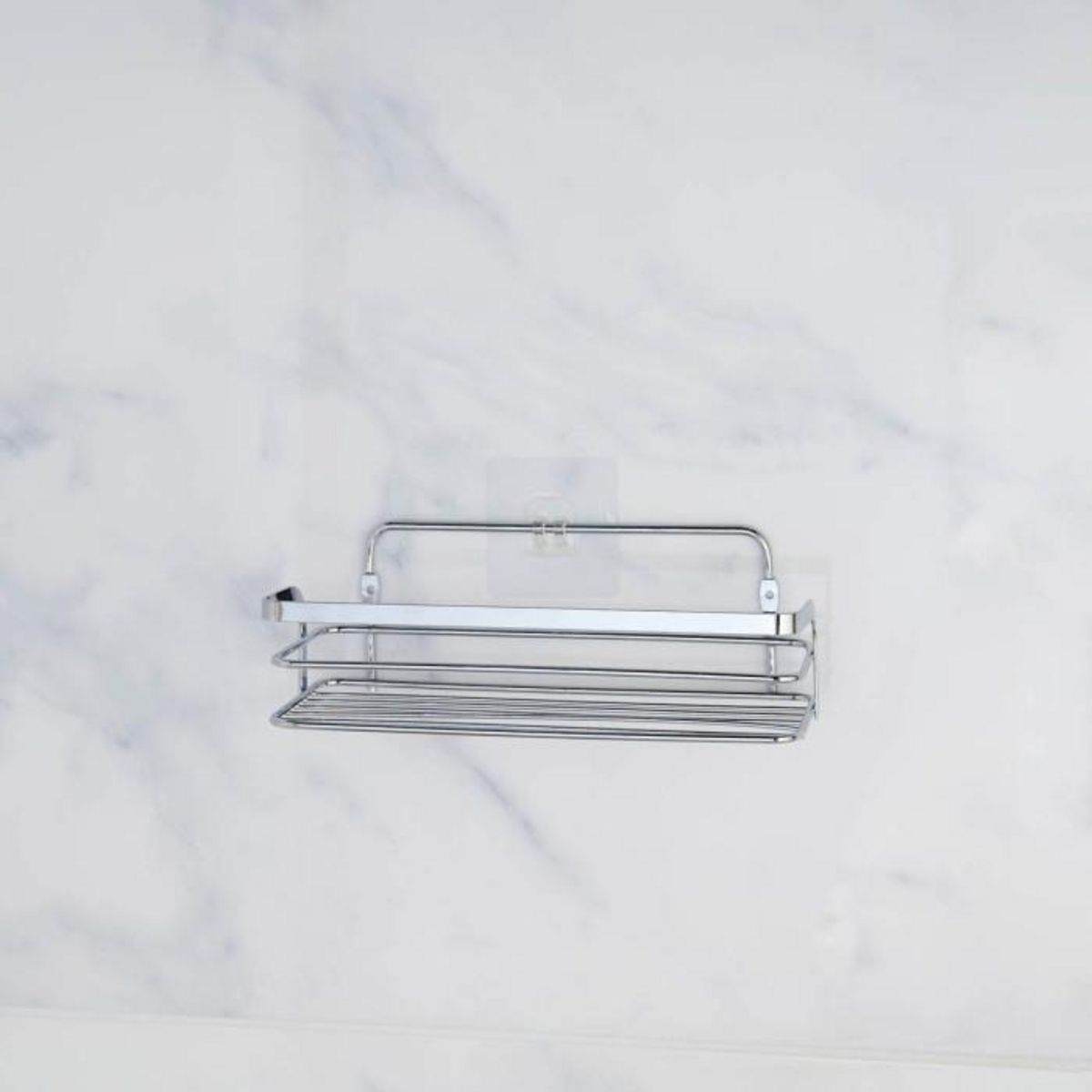 Paris Prix Panier de Douche Adhésif  Filaire Premium  26cm Chrome