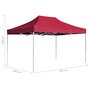 Voir la diapositive 6 : VIDAXL Tente de reception pliable Aluminium 4,5x3 m Bordeaux