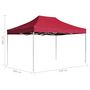 Voir la diapositive 6 : VIDAXL Tente de reception pliable Aluminium 4,5x3 m Bordeaux