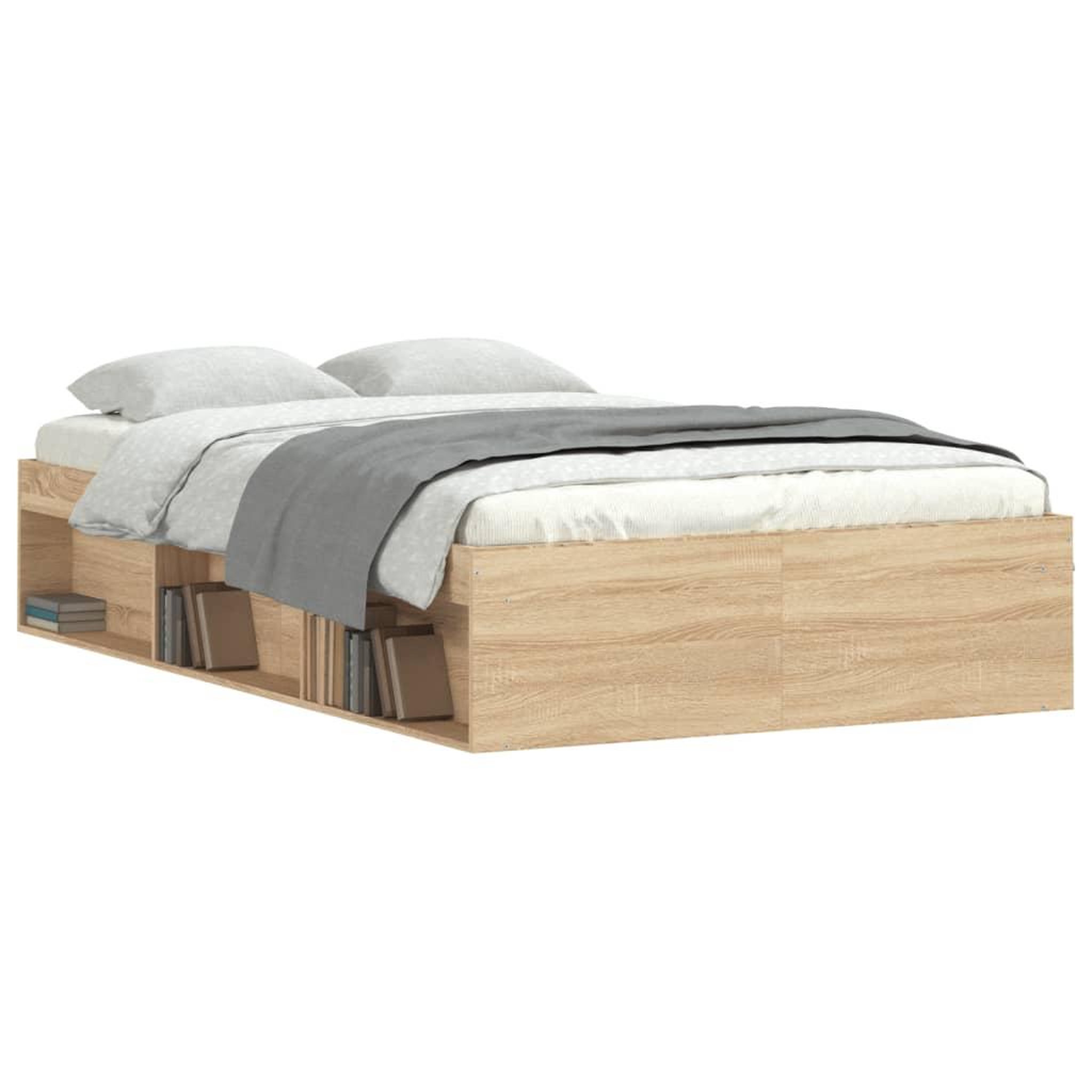Voir la diapositive 3 : VIDAXL Cadre de lit sans matelas chene sonoma 120x190 cm