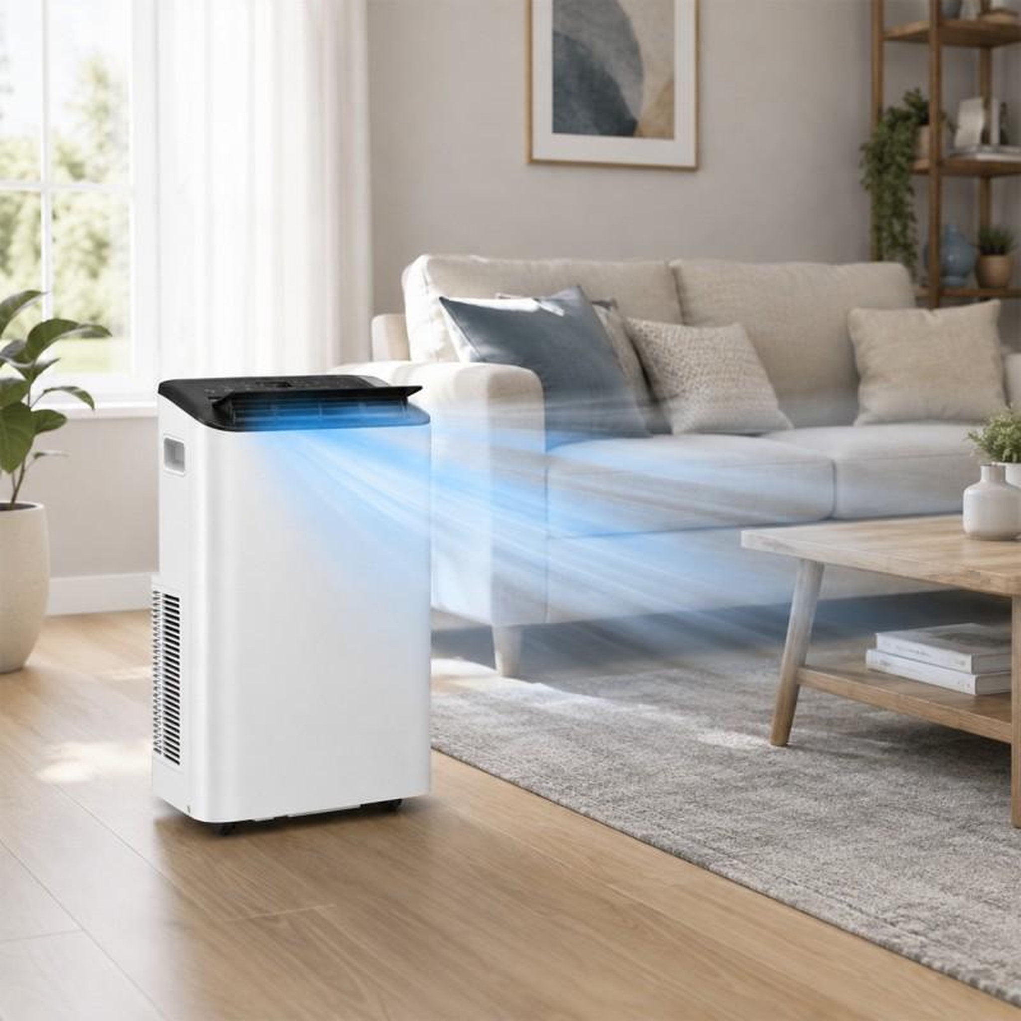 Voir la diapositive 2 : Climatiseur portable - 12000 btu - froid & chaud