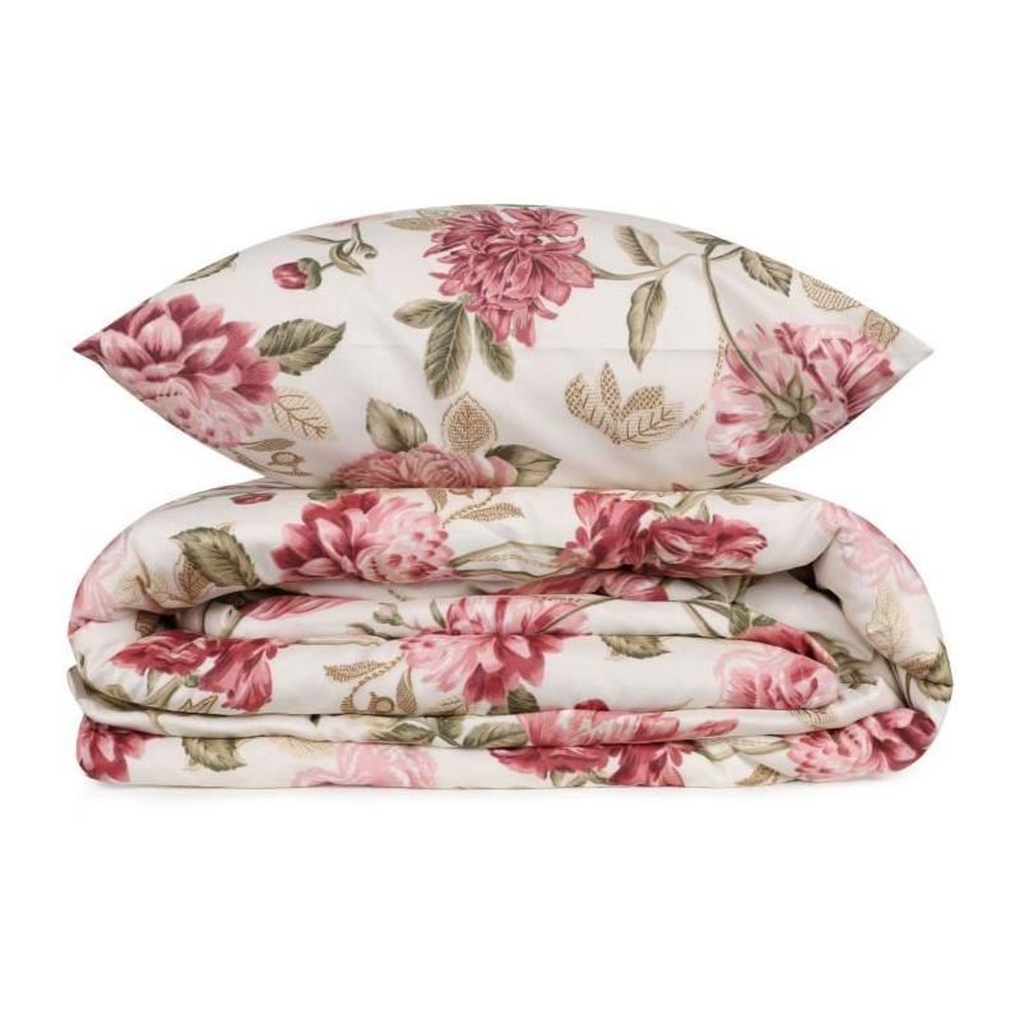 Voir la diapositive 3 : GENERIQUE Parure de lit - 1 housse de couette 220 x 240 cm + 2 taies d'oreiller 60 x 60 cm - 65% coton, 35% polyester - Creme