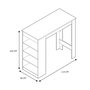 Voir la diapositive 5 : The Home Deco Factory Table de bar mange debout avec 4 niches de rangement