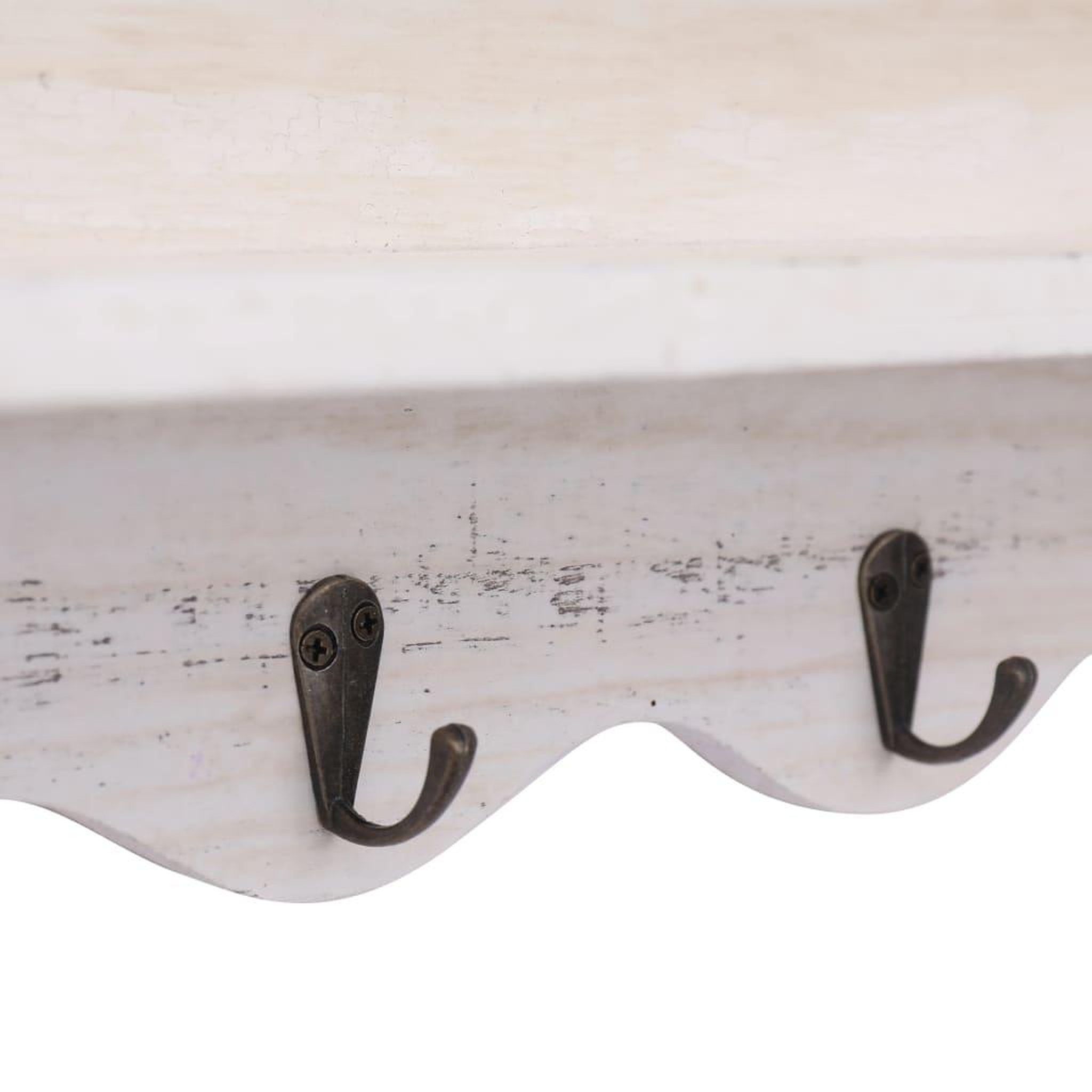 Voir la diapositive 5 : VIDAXL Porte-manteau mural Blanc 50x10x30 cm Bois