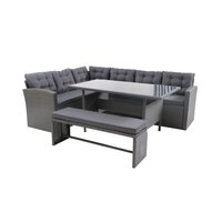 Salon de jardin gili gris anthracite HESPERIDE 10068 Pas Cher 