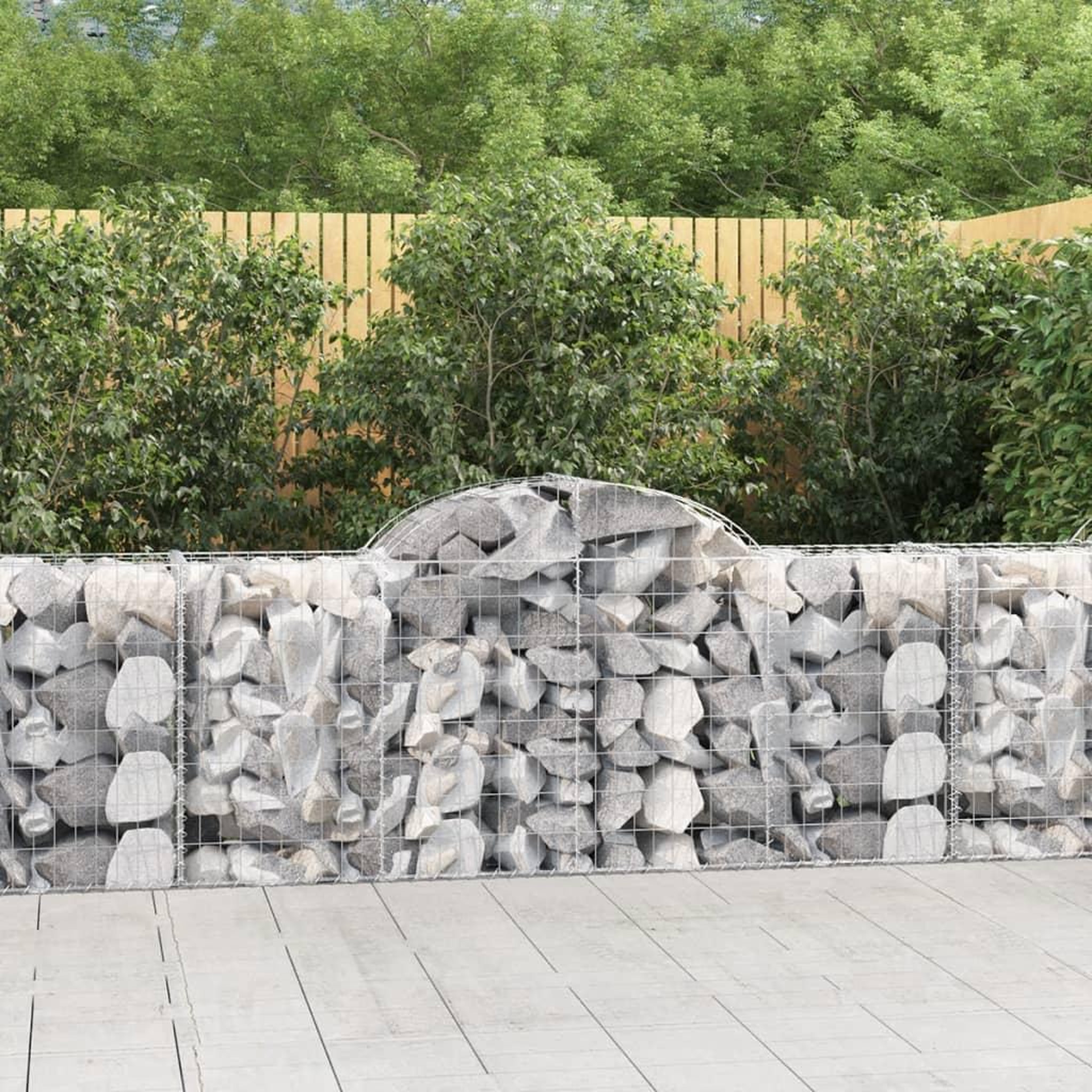VIDAXL Paniers a gabions arques 40 pcs 200x50x80/100 cm Fer galvanise