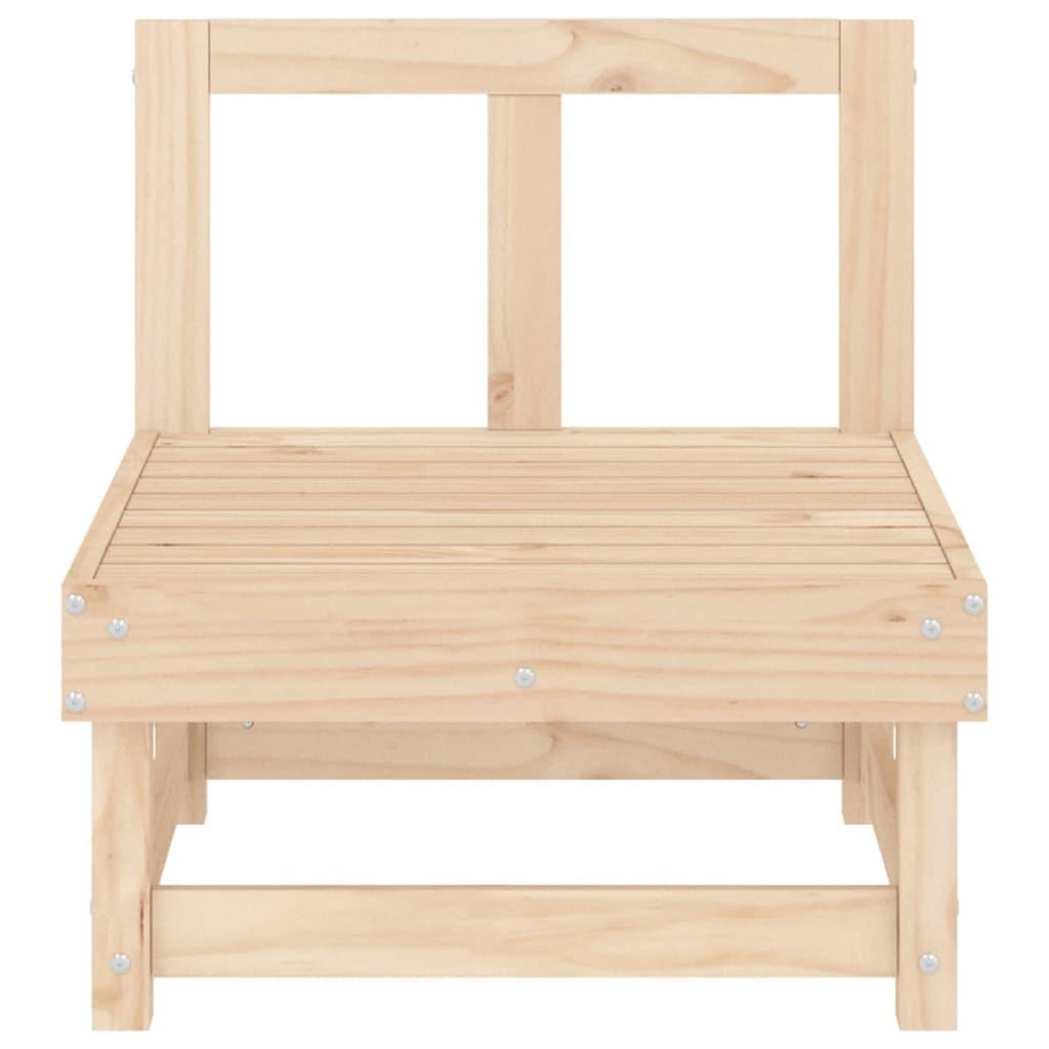 Voir la diapositive 3 : VIDAXL Canape central de jardin bois de pin massif