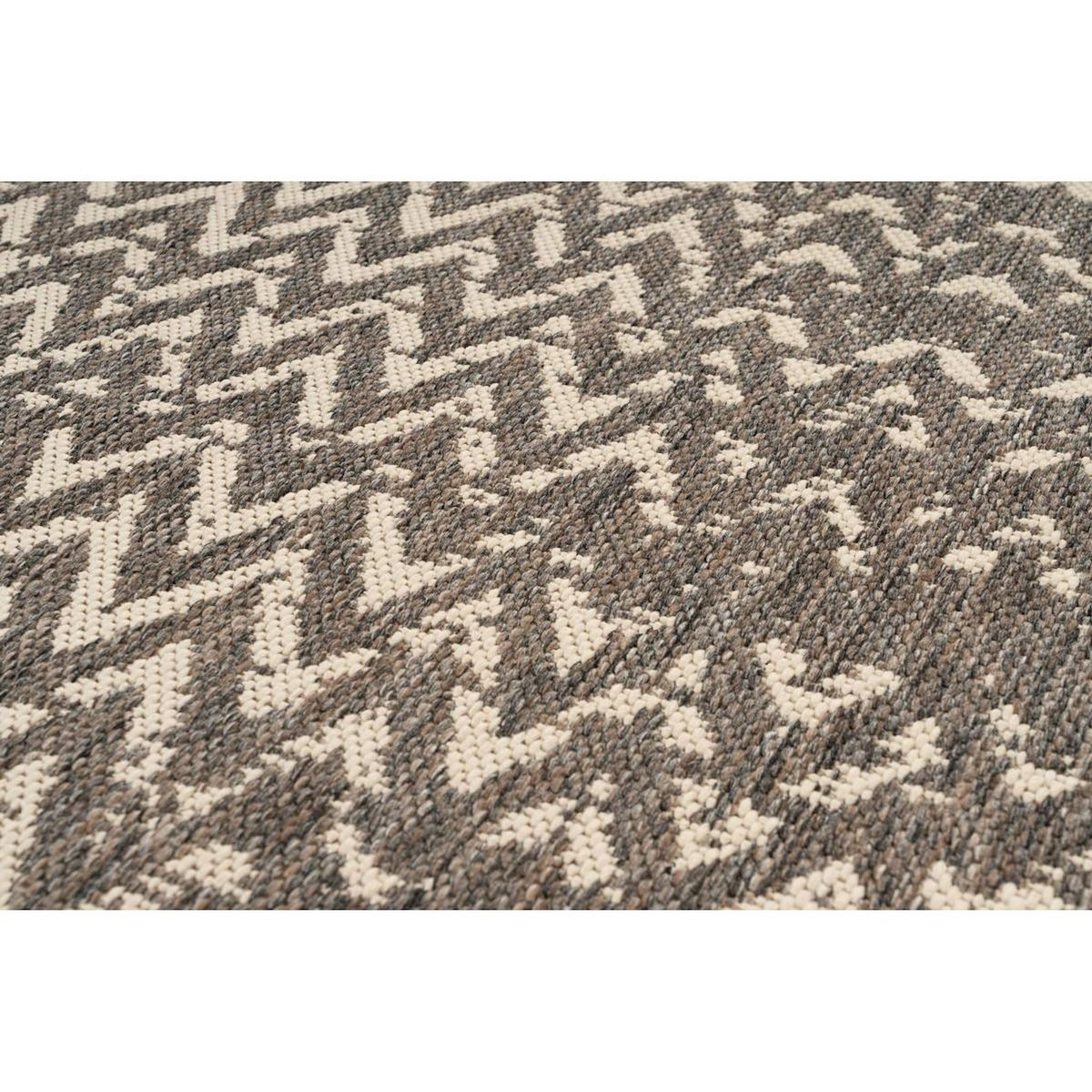 Paris Prix Tapis Tissé à Poils Plats  Splash  Marron