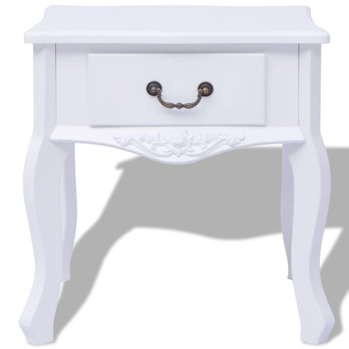 VIDAXL Table de chevet MDF Blanc