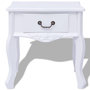 Voir la diapositive 2 : VIDAXL Table de chevet MDF Blanc