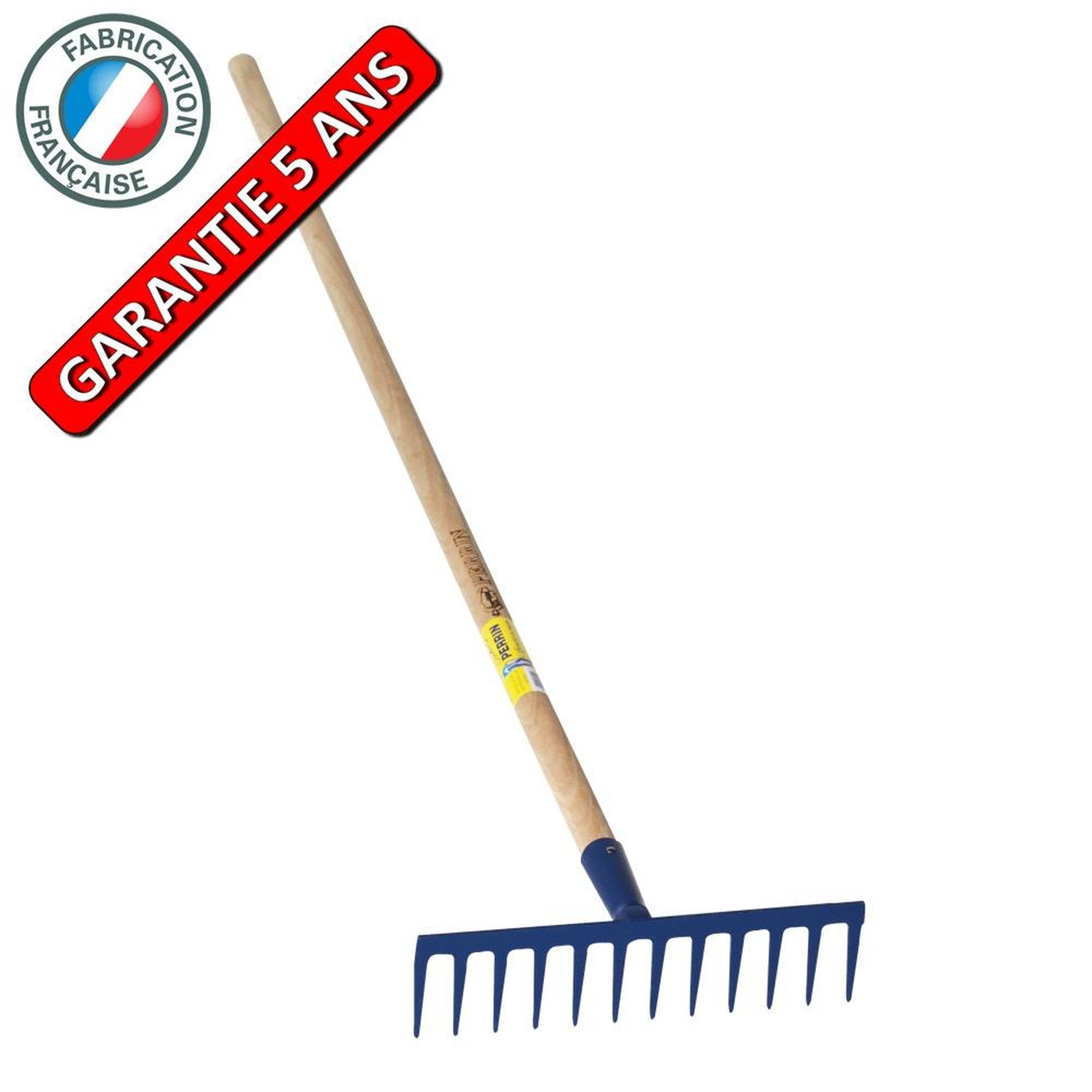 OUTILS PERRIN Râteau 12 dents droites soudées manche 1,5m, outil trempé haute résistance, jardin,potager
