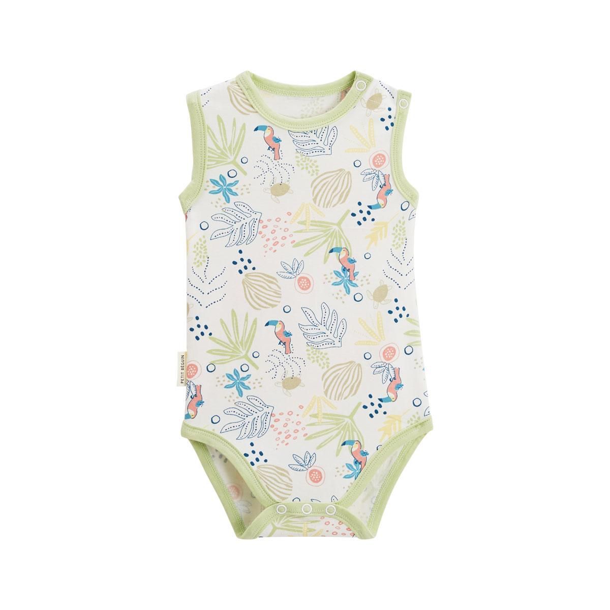 Petit Béguin Lot de 2 bodies bébé sans manches Moka