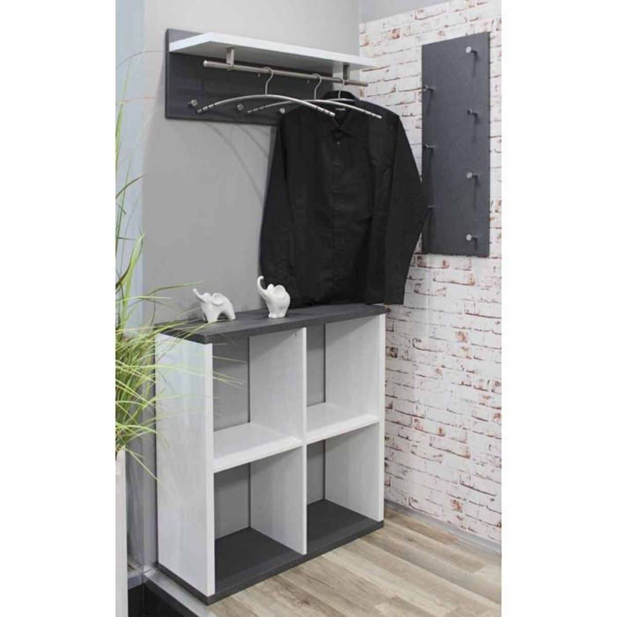 Paris Prix Patère Murale Design  Granit  75cm Blanc