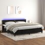 Voir la diapositive 1 : VIDAXL Sommier a lattes de lit avec matelas et LED Noir 200x200 cm
