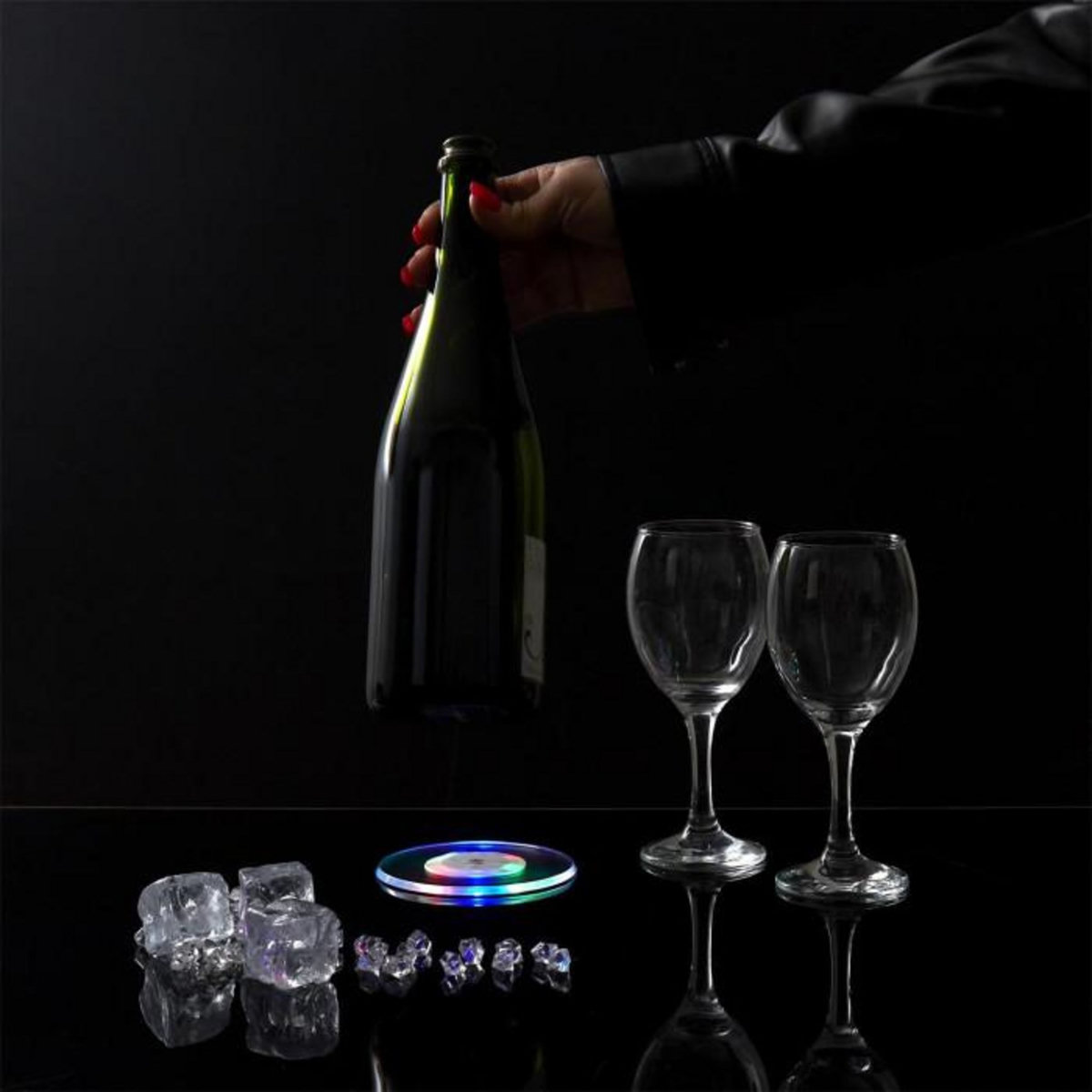 Paris Prix Dessous de Bouteille  Led  10cm Multicolore