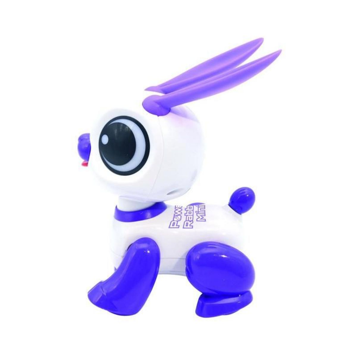 Lexibook Power Rabbit Mini - Robot lapin avec effets lumineux et sonores, contrôle par claquement de main, répétition