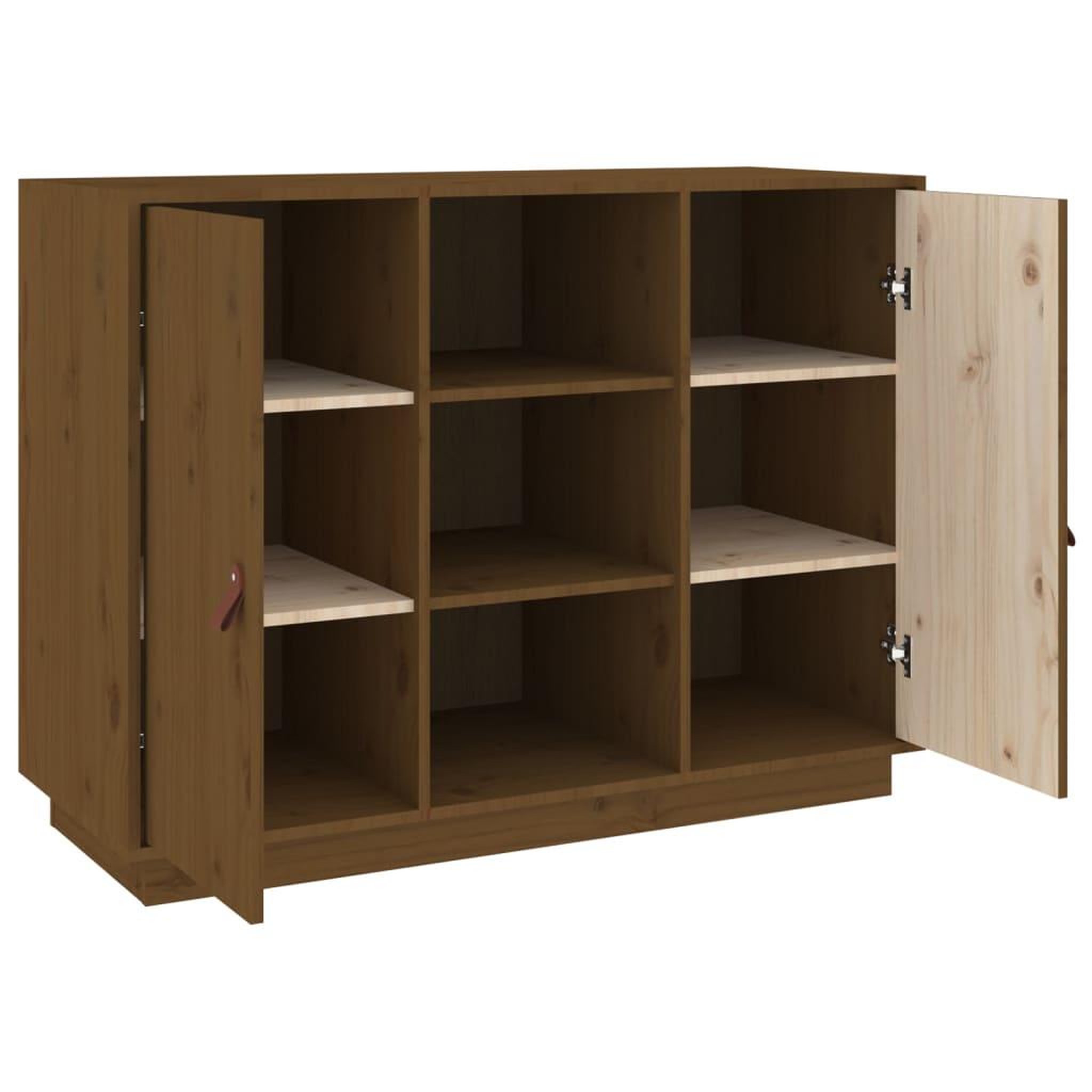 Voir la diapositive 4 : VIDAXL Buffet Marron miel 100x40x75 cm Bois massif de pin