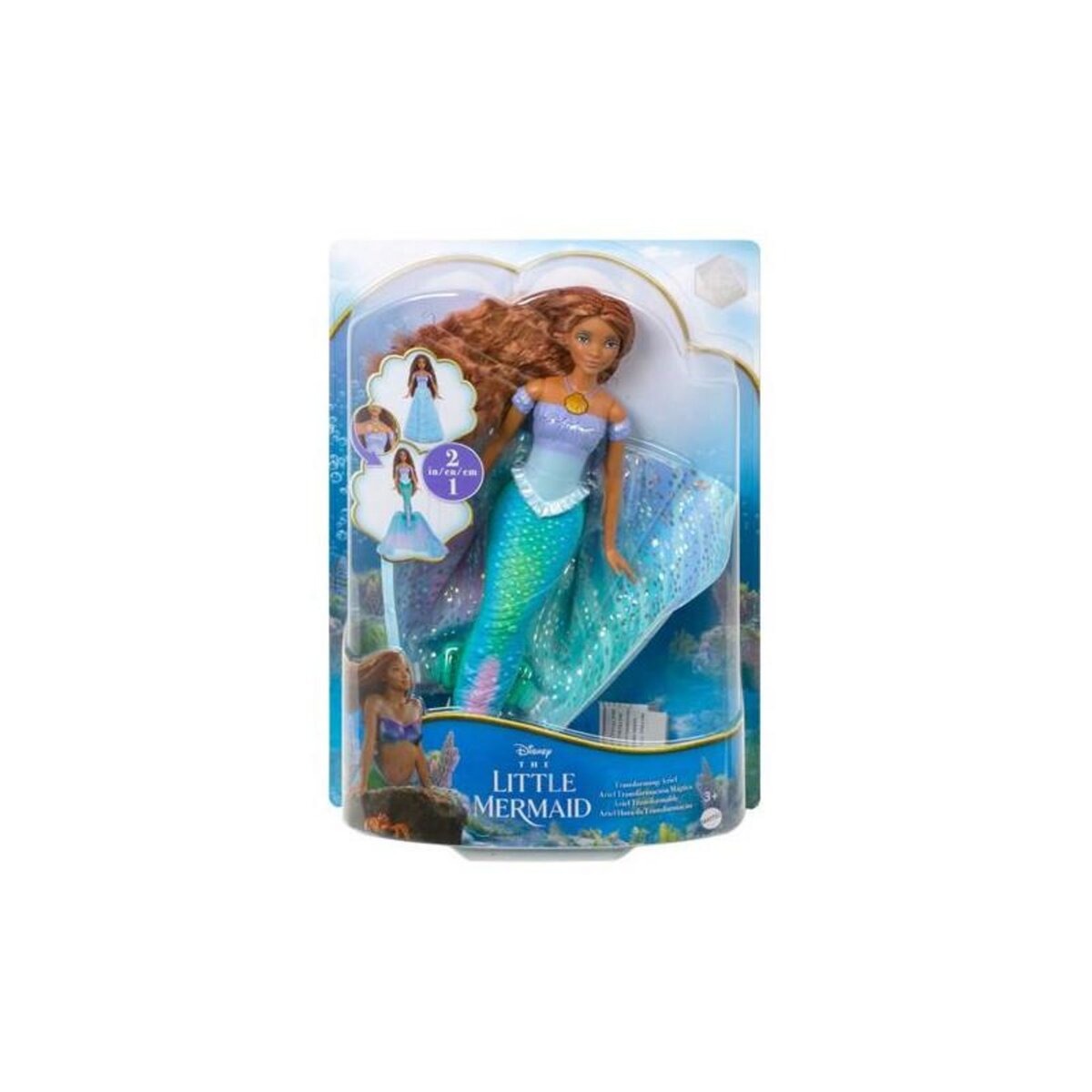 Disney Princesse Poupée Disney Princesses Ariel 2 en 1 pas cher 