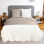 Voir la diapositive 1 : COTE DECO Housse de couette 240x220 + 2 taies Chaude et douillette Daim