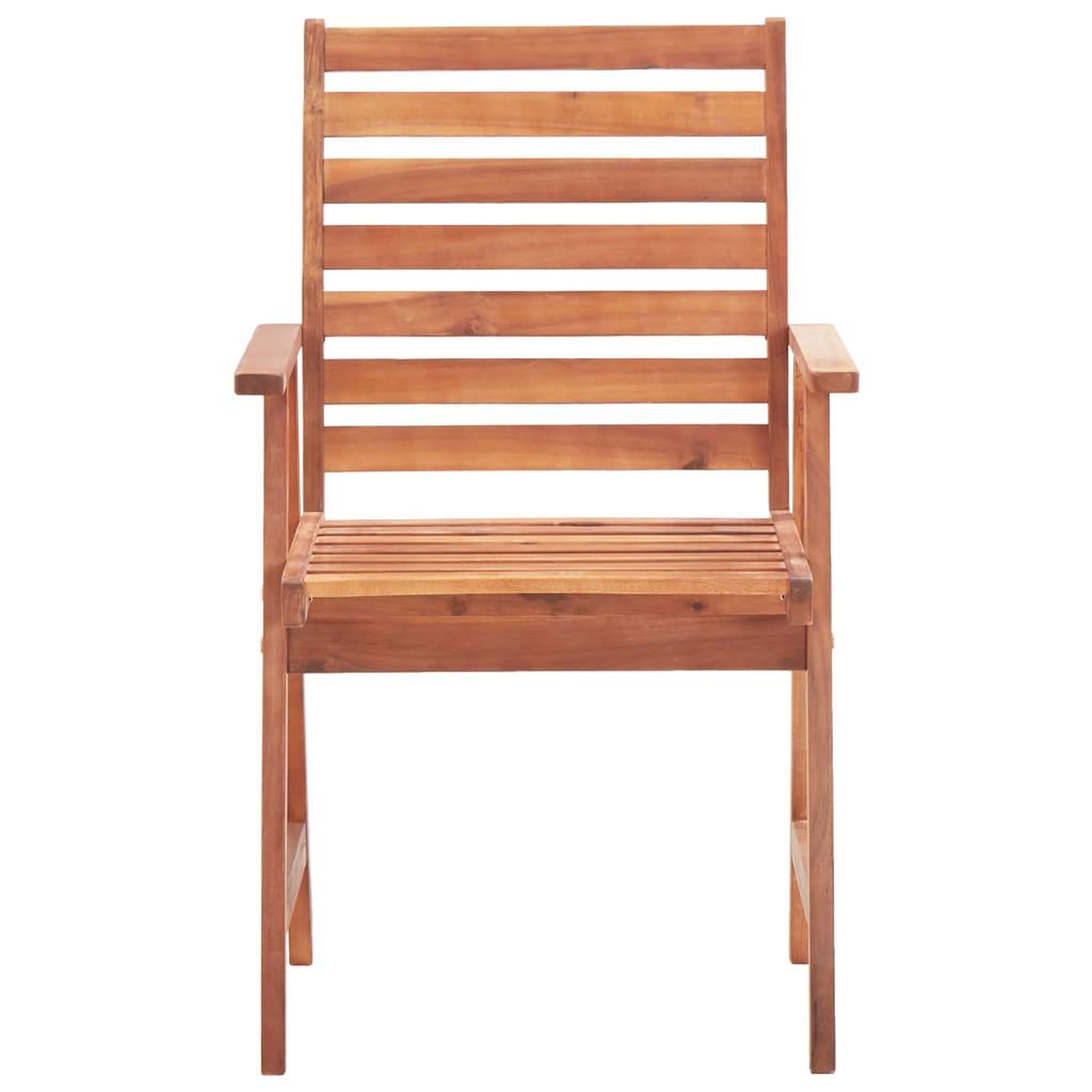 Voir la diapositive 4 : VIDAXL Chaises a manger d'exterieur lot de 3 et coussins Acacia massif