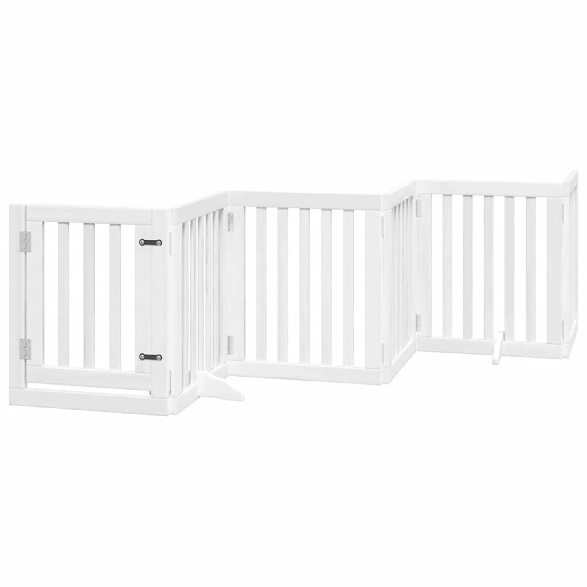 Voir la diapositive 3 : VIDAXL Barriere pour chien porte pliable 12 panneaux bois de peuplier