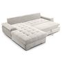 Voir la diapositive 3 : BEST MOBILIER Bianca - canapé d'angle gauche 4 places convertible avec coffre en tissu texturé