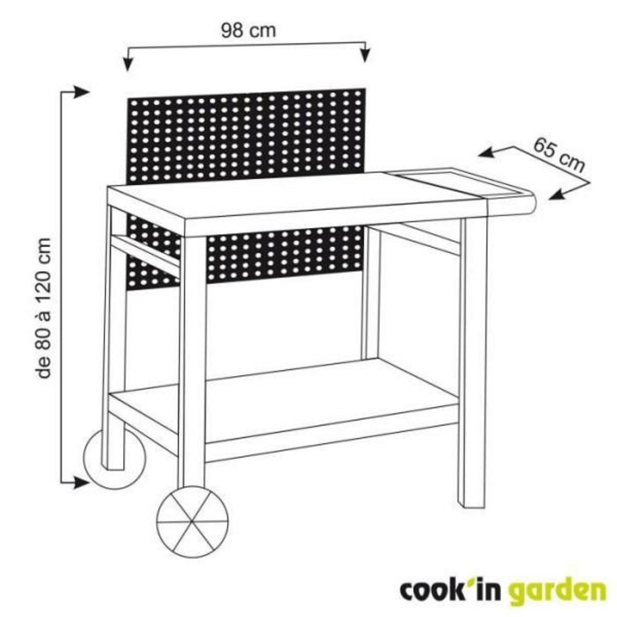 Cook'In Garden Desserte - COOK'IN GARDEN - Reva 80 - 100% métal