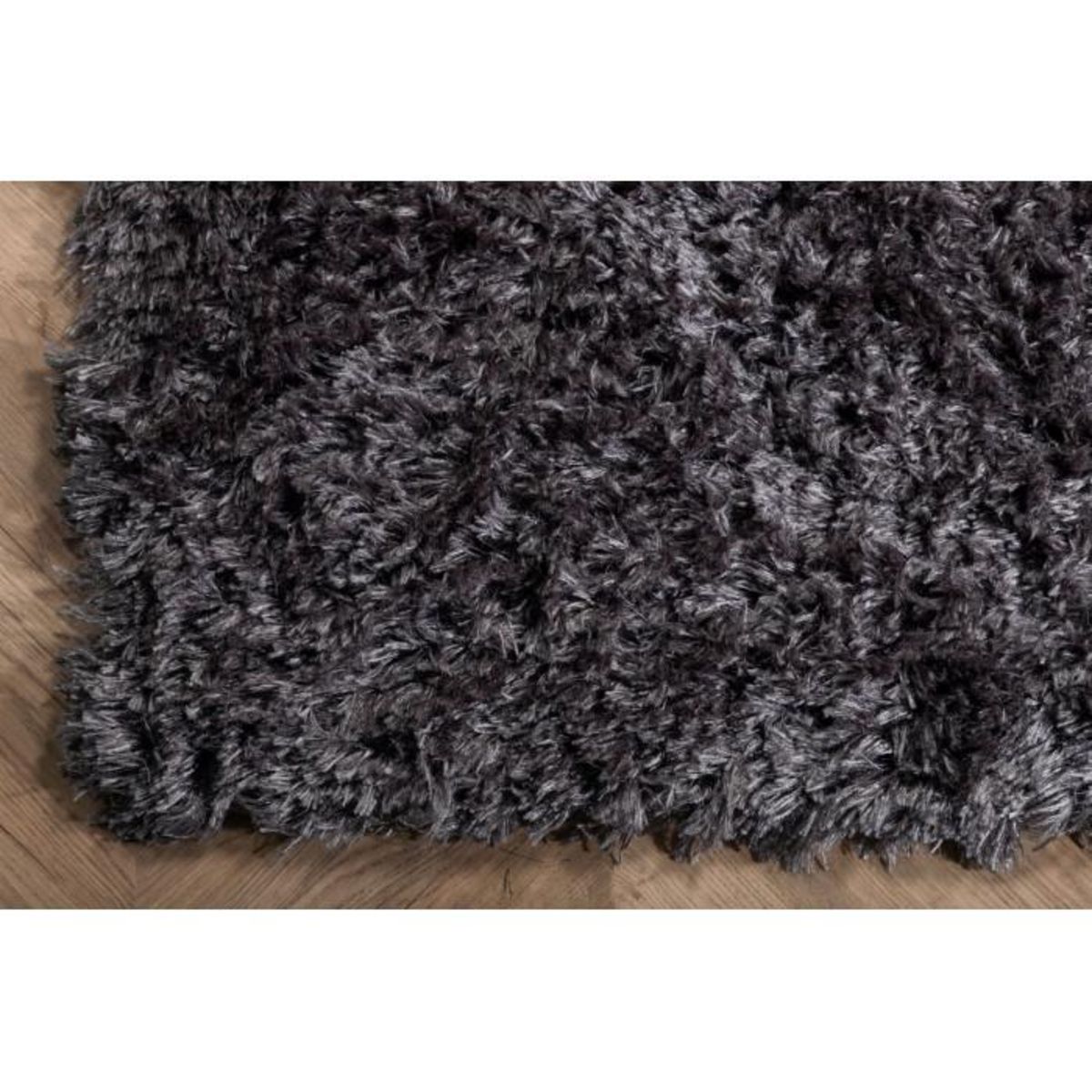 Paris Prix Tapis Déco  Natta  200x290cm Gris Foncé