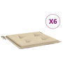 Voir la diapositive 2 : VIDAXL Coussins de chaise jardin lot de 6 beige 50x50x4cm tissu oxford