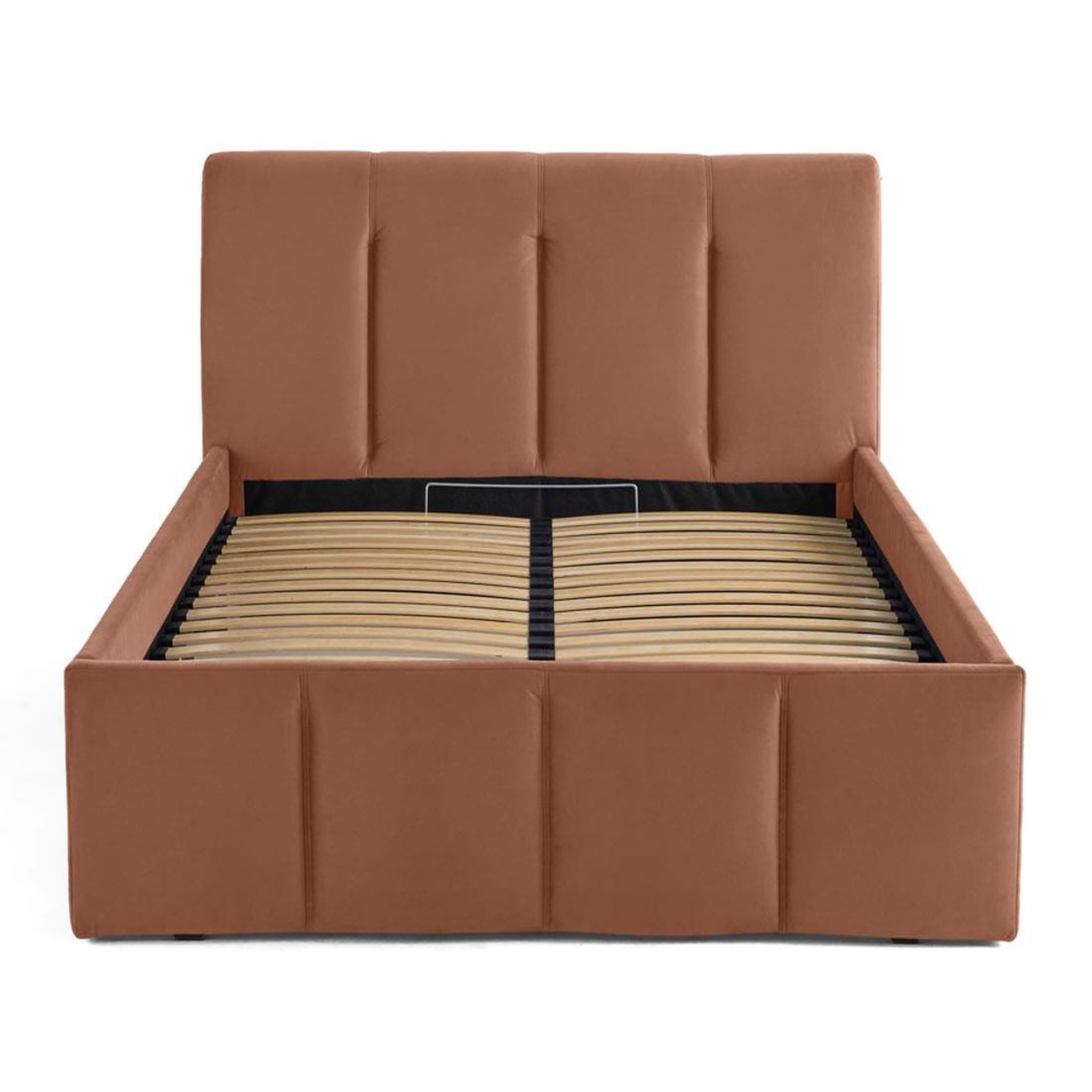 Voir la diapositive 1 : BEST MOBILIER Elysia - lit coffre - 140x190 - en velours - sommier inclus