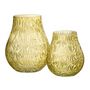 Voir la diapositive 5 : Paris Prix Vase Design en Verre  Diamant  28cm Jaune