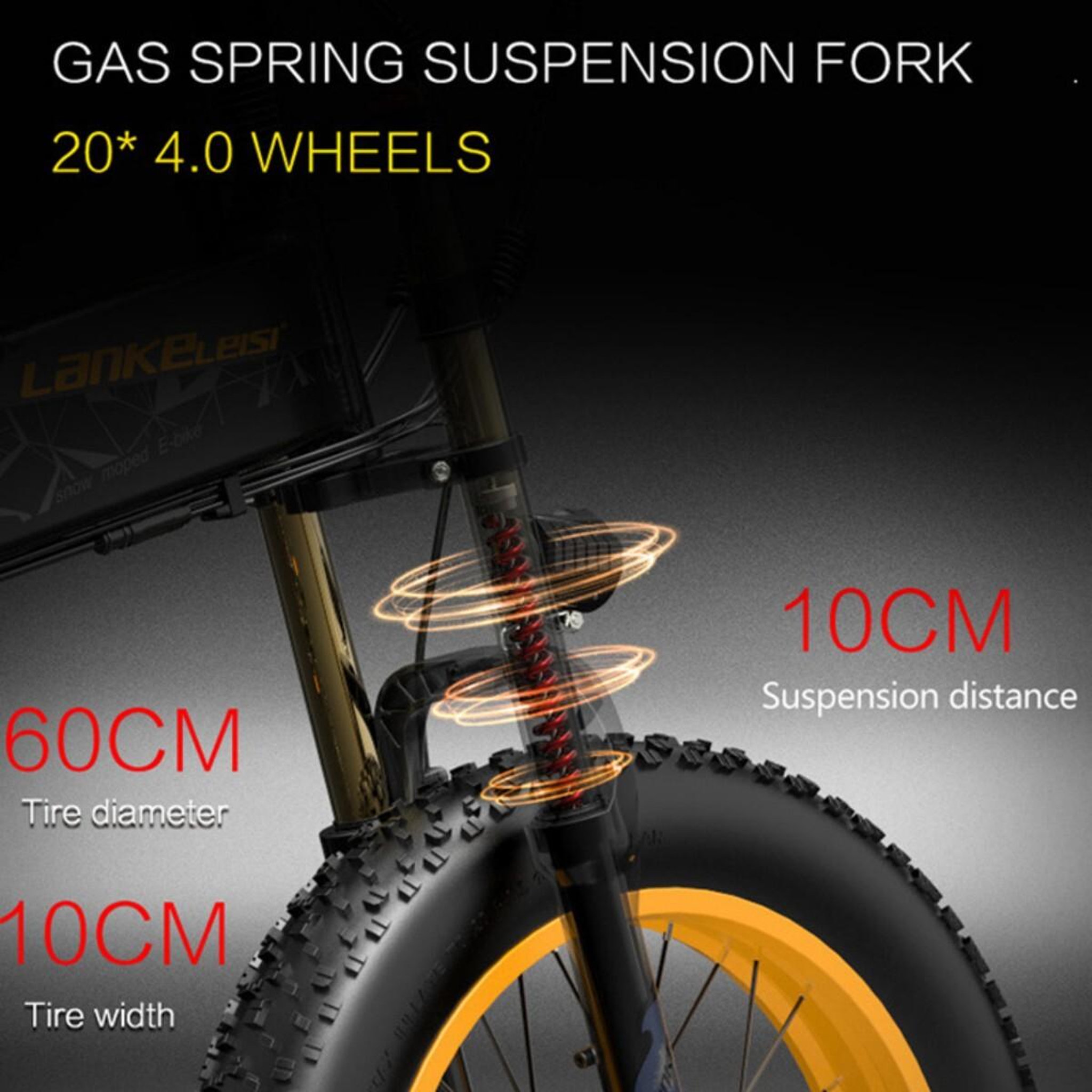 Voir la diapositive 6 : LANKELEISI Vélo électrique pliable LANKELEISI X3000Plus-UP