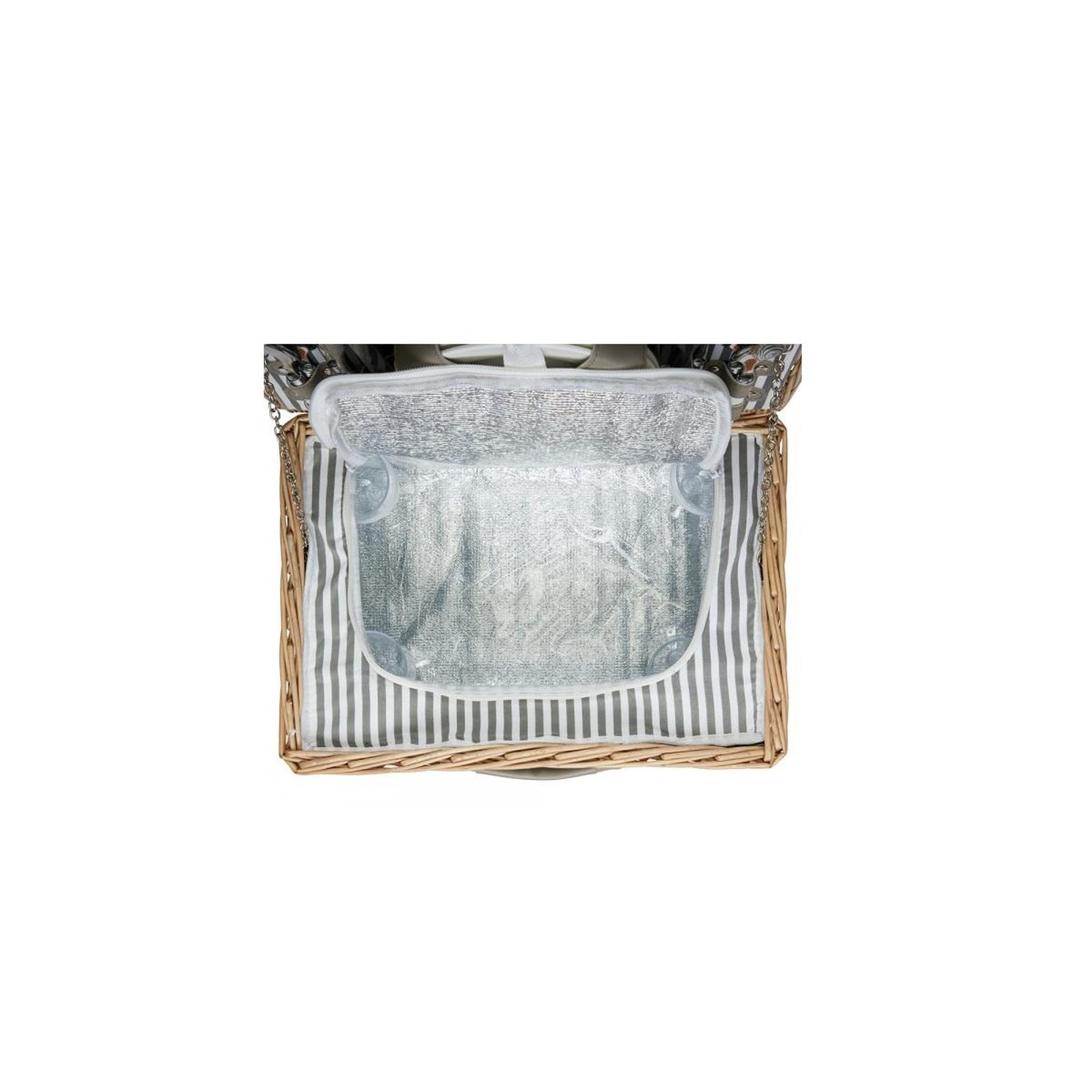 Voir la diapositive 5 : LIVOO Panier pique-nique 18l bois - sep144