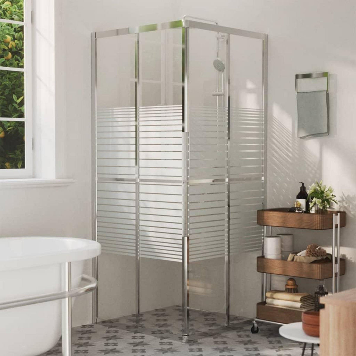 VIDAXL Cabine de douche ESG 80x80x180 cm