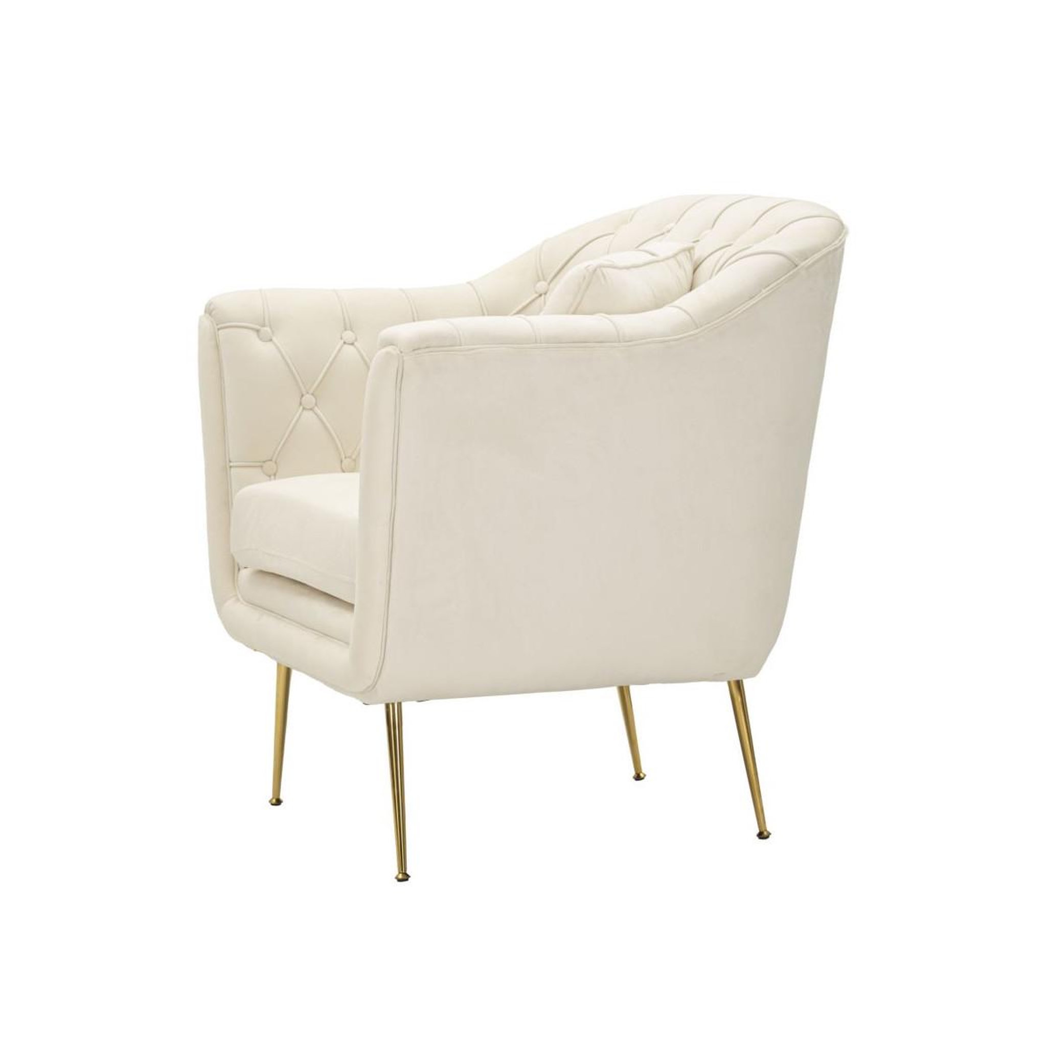 Voir la diapositive 3 : Paris Prix Fauteuil design  budapest  88cm crème