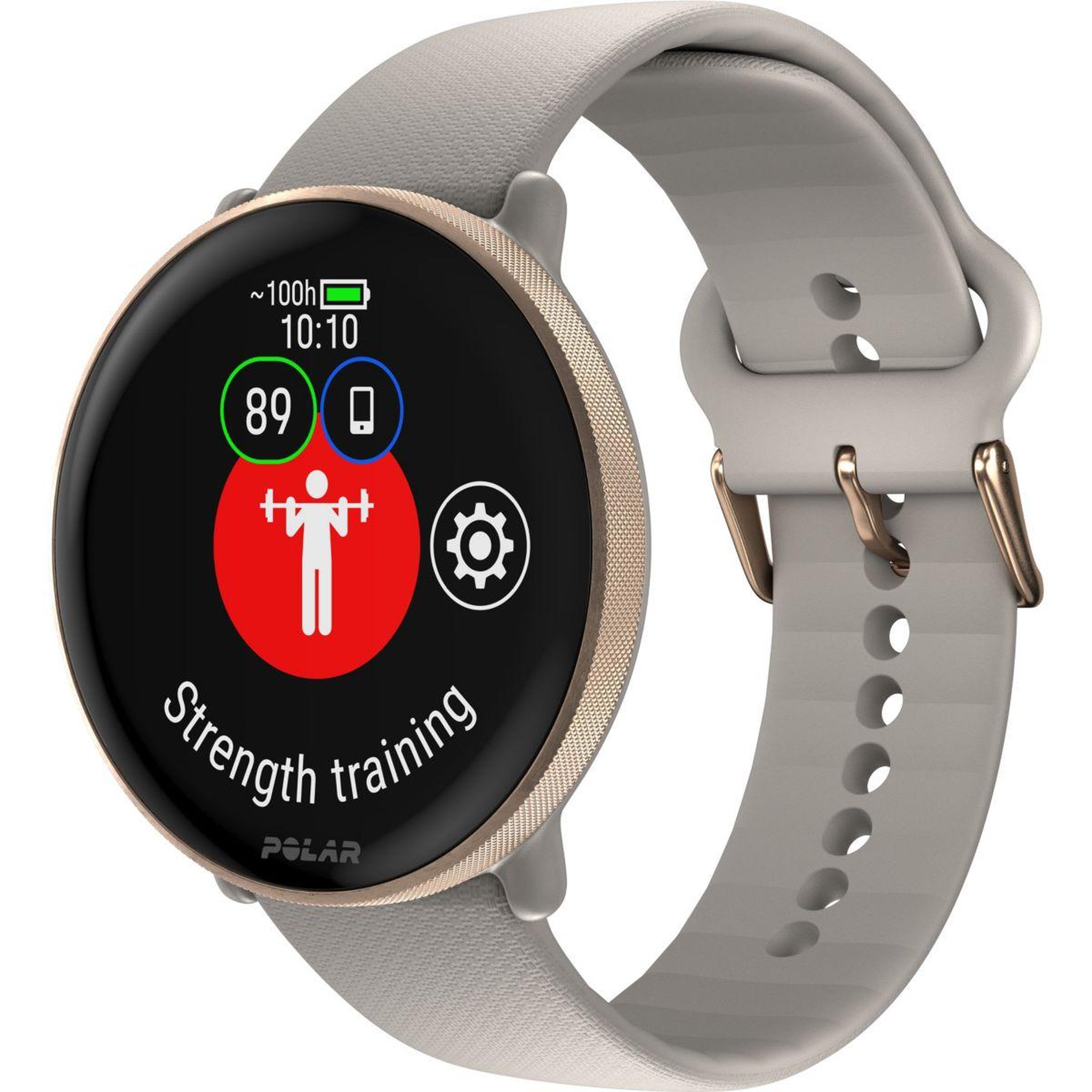 Voir la diapositive 3 : POLAR Montre sport Ignite 3 Greige/Sand S-L