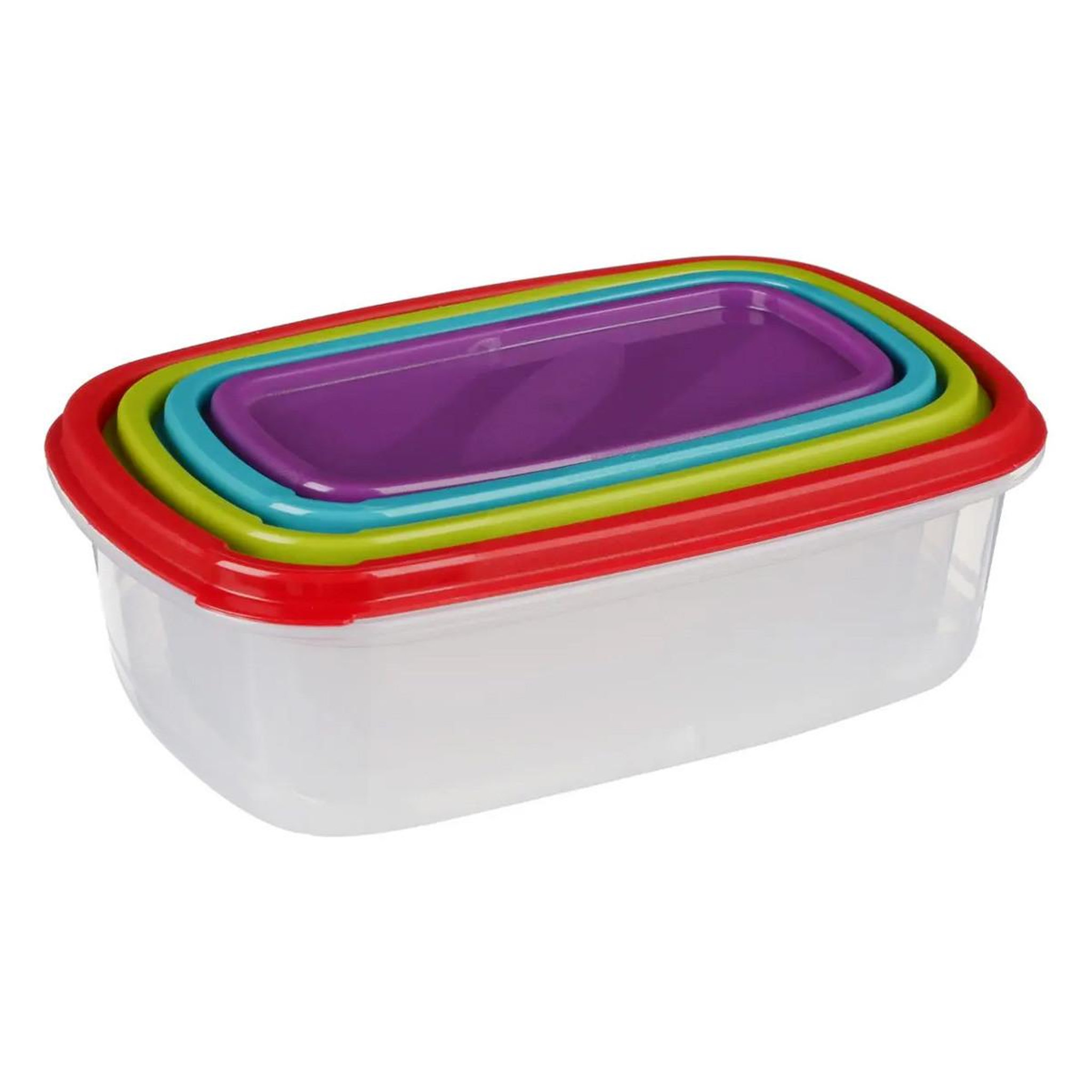 Voir la diapositive 1 : FIVE Lot de 4 Boîtes de Conservation  Colors  20cm Multicolore