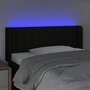 Voir la diapositive 4 : VIDAXL Tete de lit a LED Noir 83x16x78/88 cm Tissu