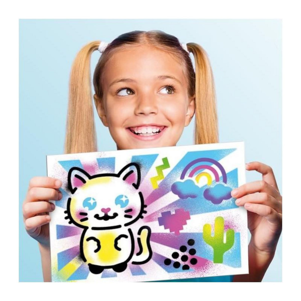 Canal Toys Canal Toys - Airbrush Art - Mallette d'activités avec spray électronique, pochoirs et feutres - AIR 017