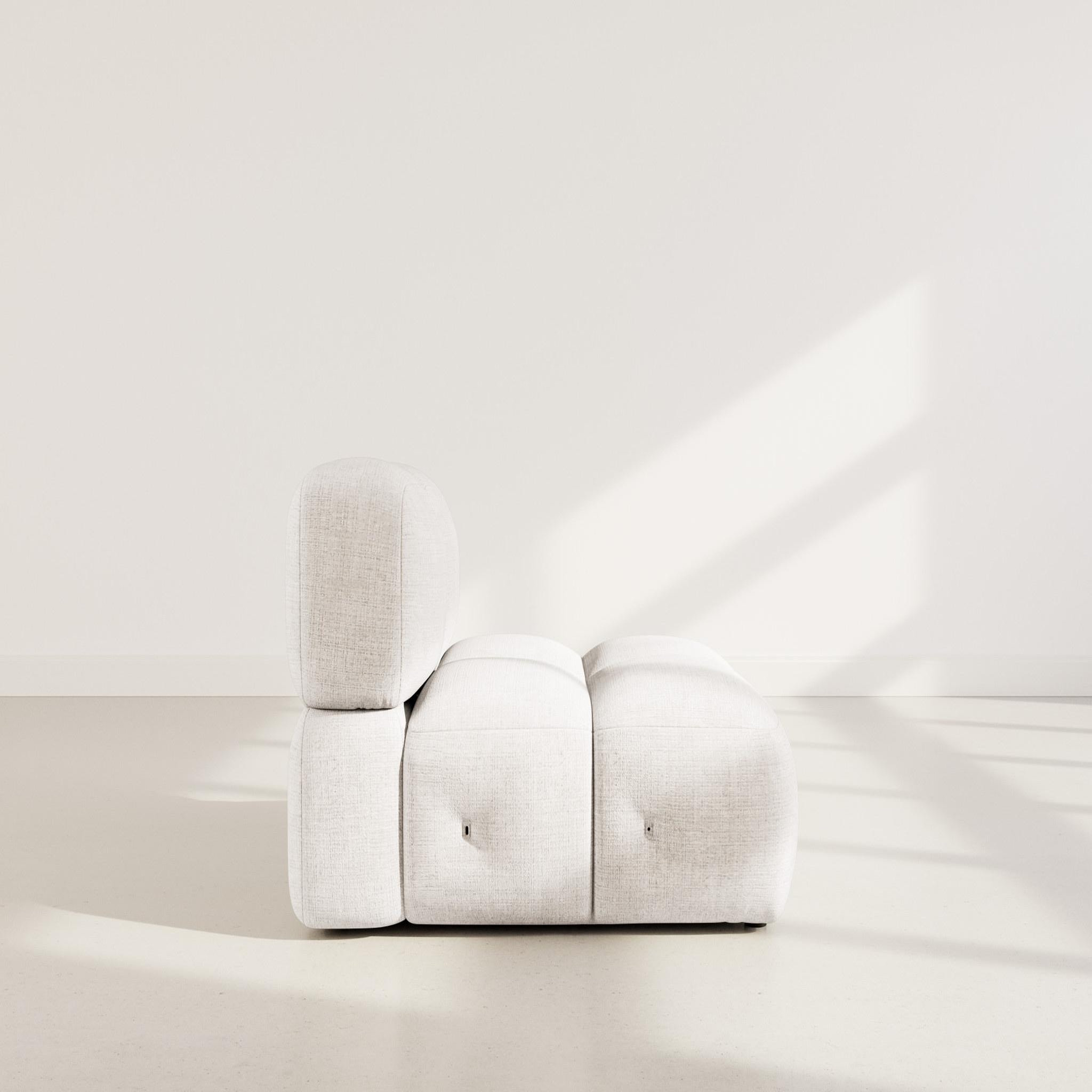 Voir la diapositive 6 : LISA DESIGN Grace - module d'assise en velours texturé