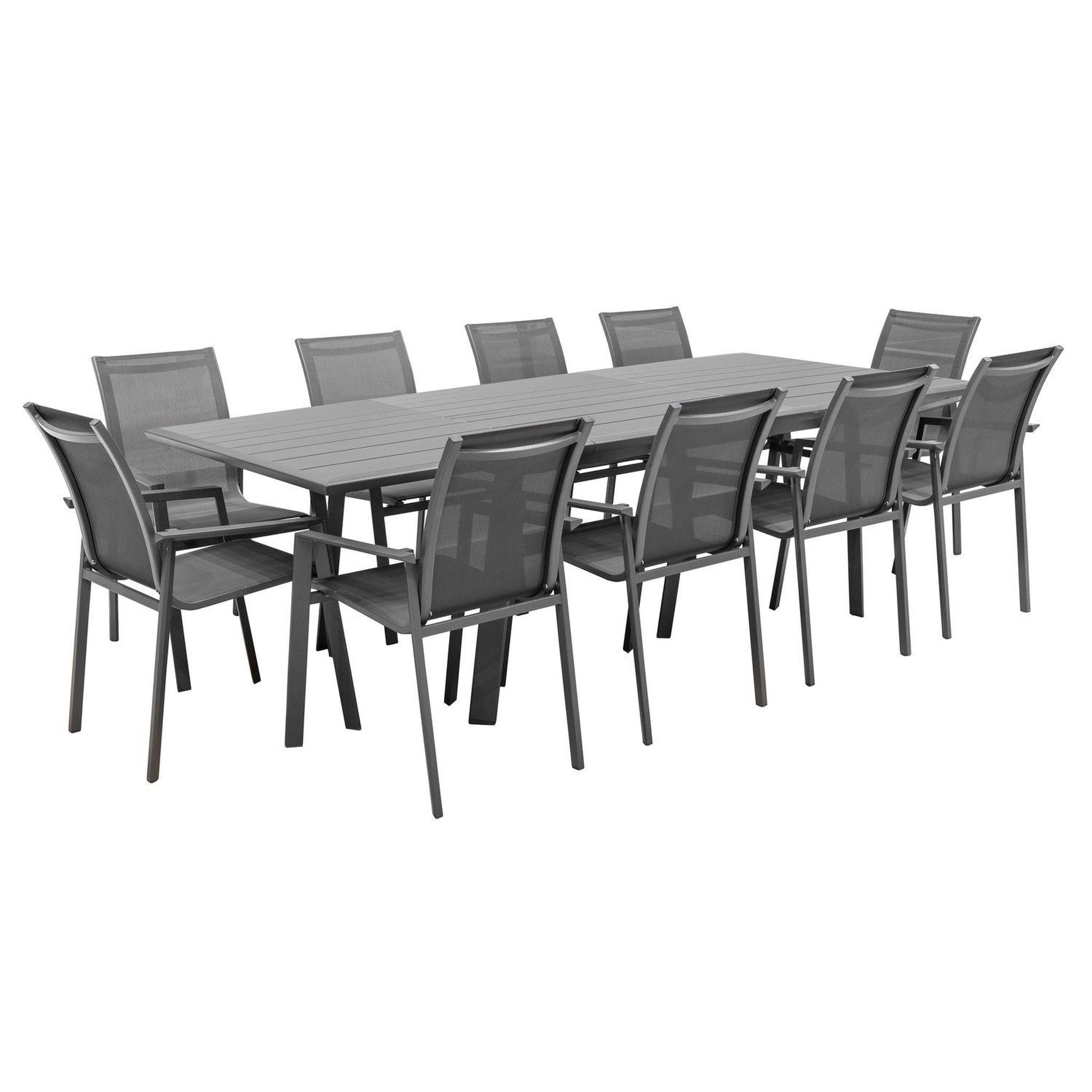 Voir la diapositive 6 : HESPERIDE Table de jardin extensible Pavane en aluminium - 10 Places