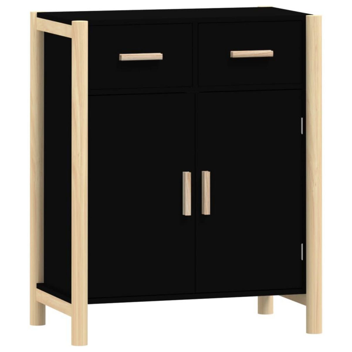 VIDAXL Buffet Noir 62x38x75 cm Bois d'ingenierie