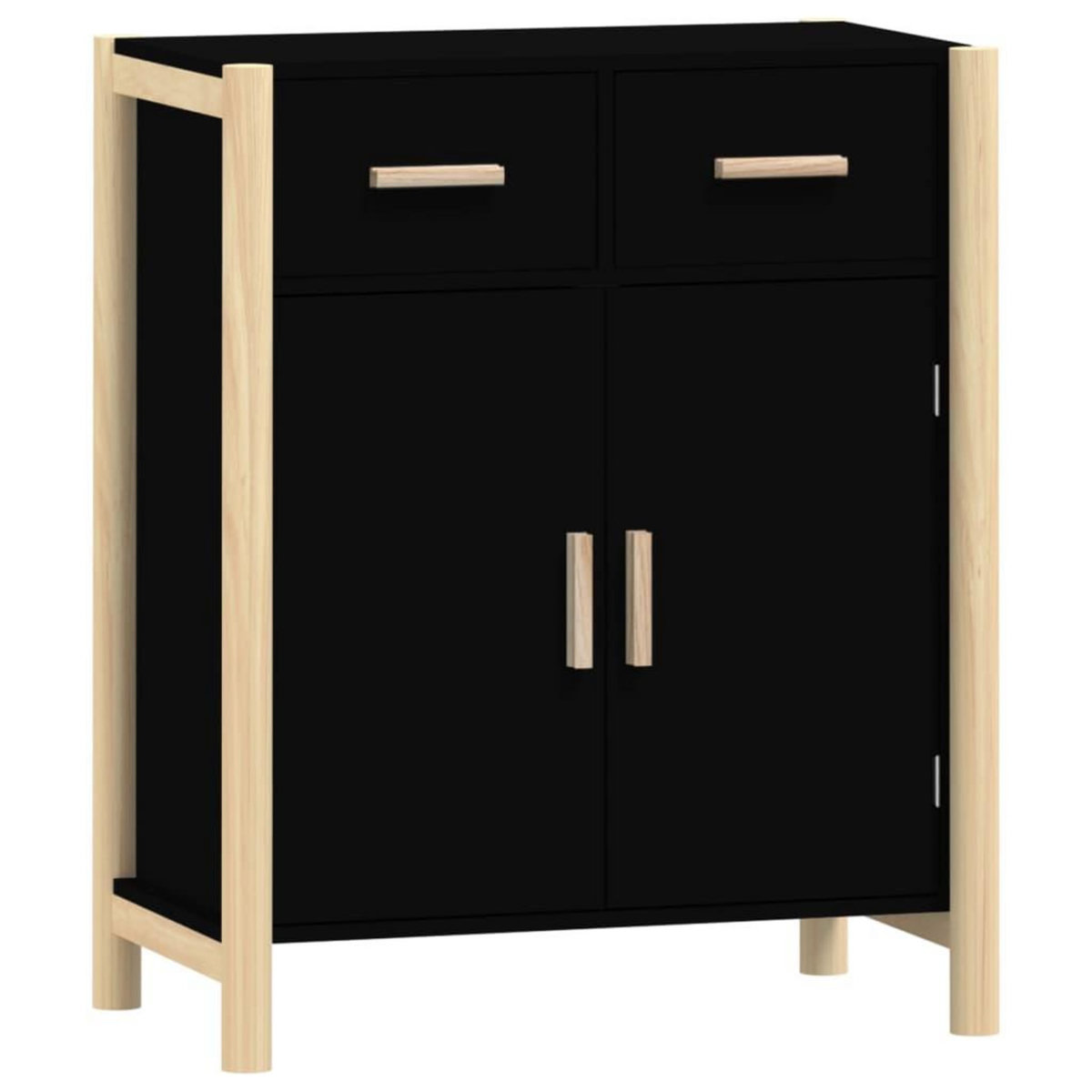 VIDAXL Buffet Noir 62x38x75 cm Bois d'ingenierie