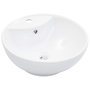 Voir la diapositive 1 : VIDAXL Lavabo avec trop-plein 46,5 x 18 cm Ceramique Blanc