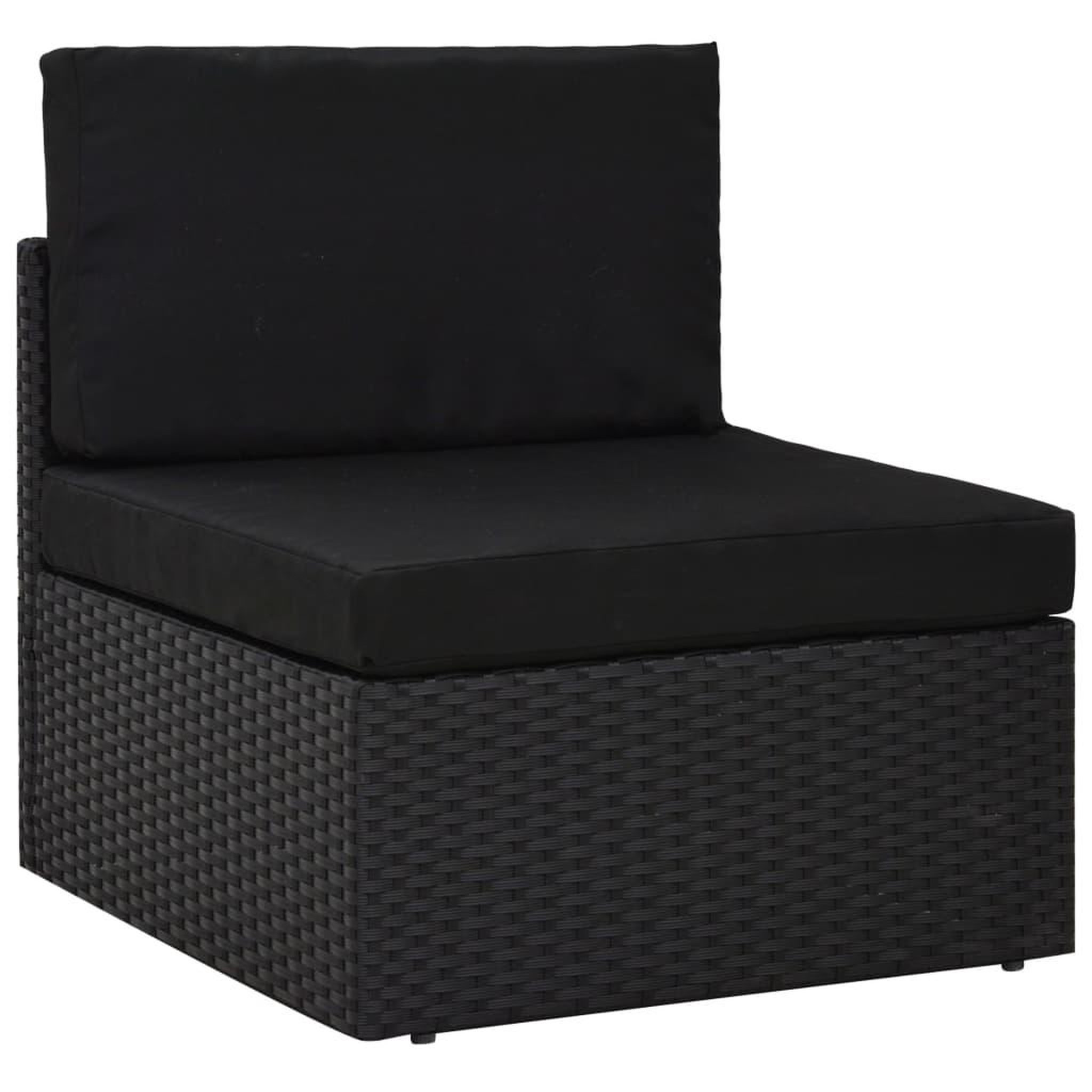 Voir la diapositive 3 : VIDAXL Salon de jardin 2 pcs Resine tressee Noir