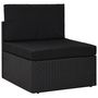 Voir la diapositive 3 : VIDAXL Salon de jardin 2 pcs Resine tressee Noir