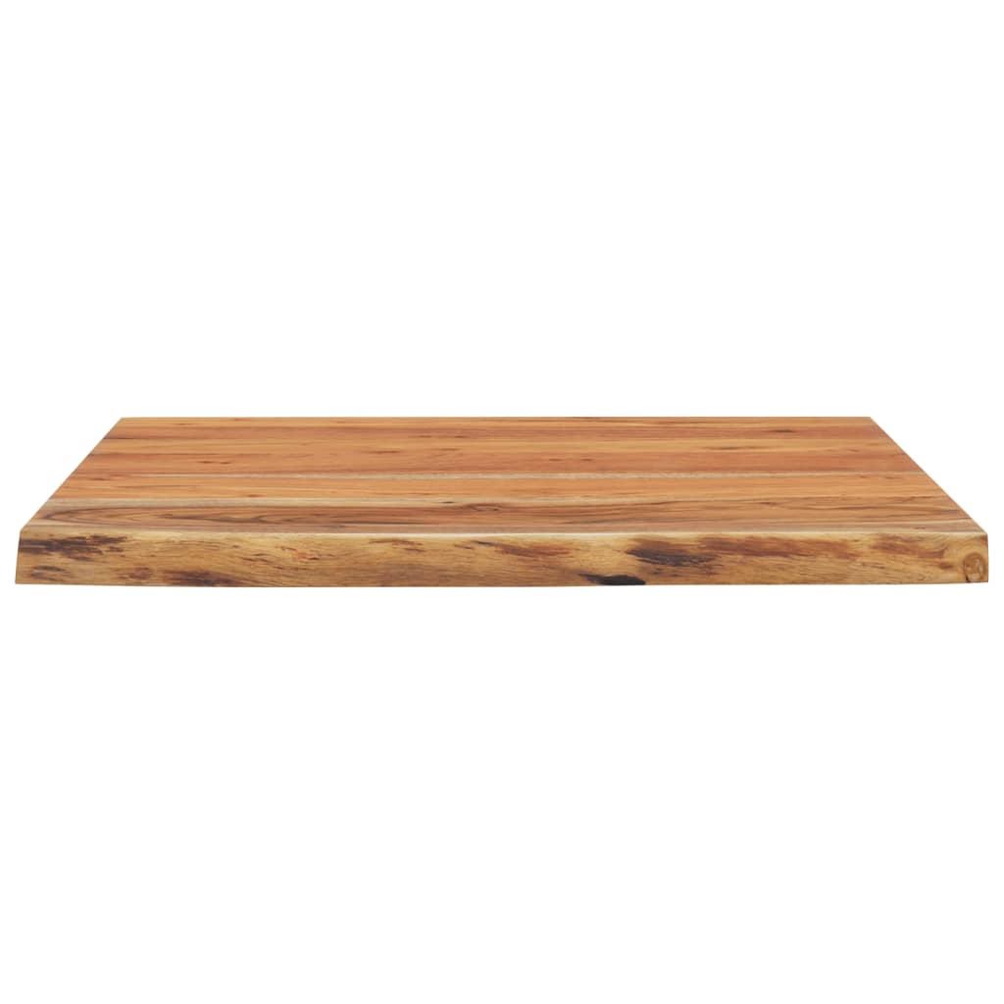Voir la diapositive 4 : VIDAXL Dessus de bureau carre bois massif d'acacia bordure assortie