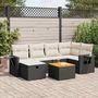 Voir la diapositive 1 : VIDAXL Salon de jardin 7 pcs avec coussins noir resine tressee