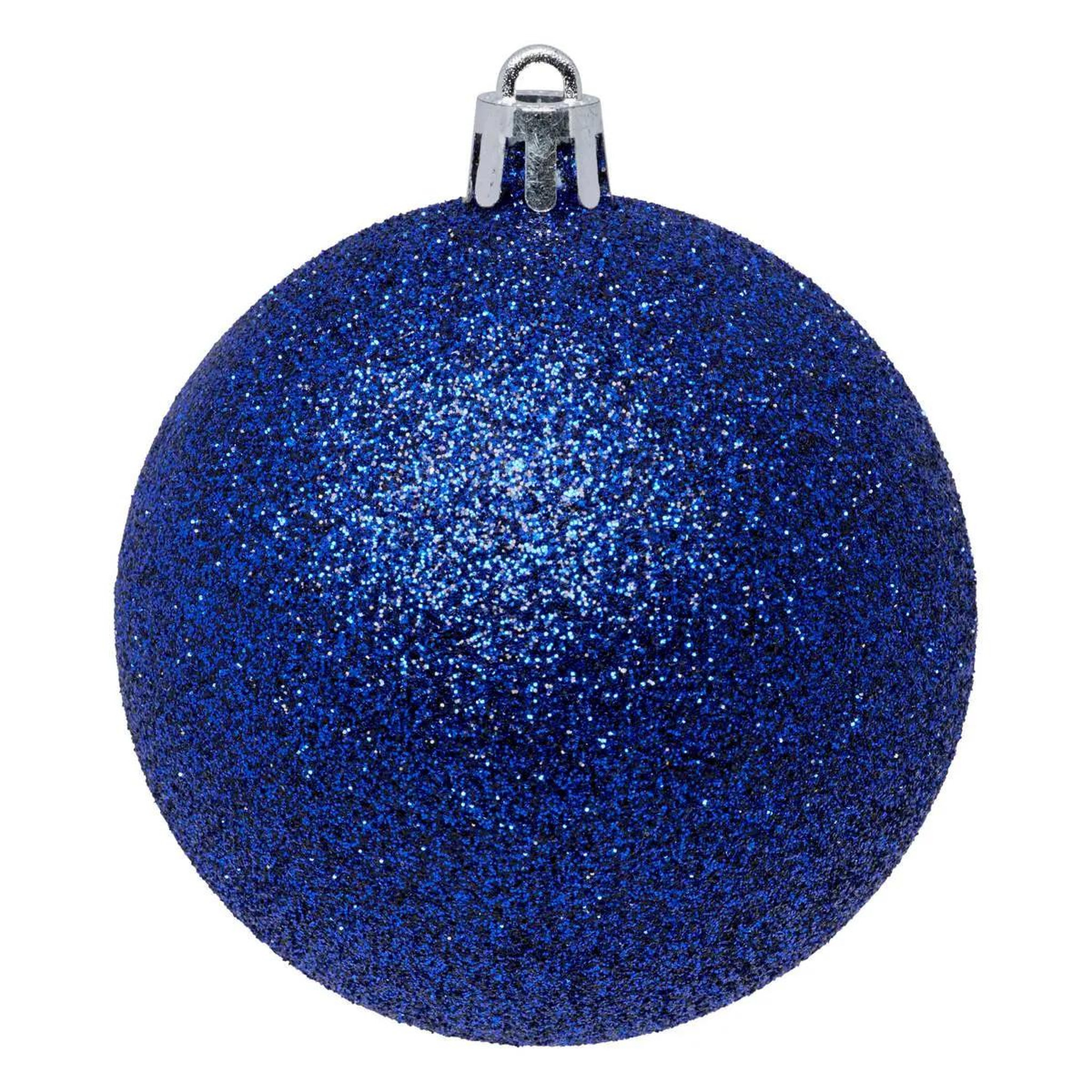 Voir la diapositive 4 : FEERIC LIGHT & CHRISTMAS Lot de 4 Boules de Noël  Colorama  8cm Bleu Nuit