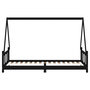 Voir la diapositive 5 : VIDAXL Cadre de lit pour enfants noir 90x200 cm bois de pin massif